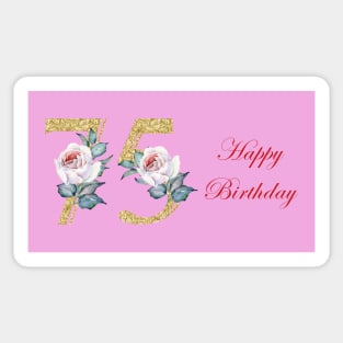 Happy Birthday 75 Sticker